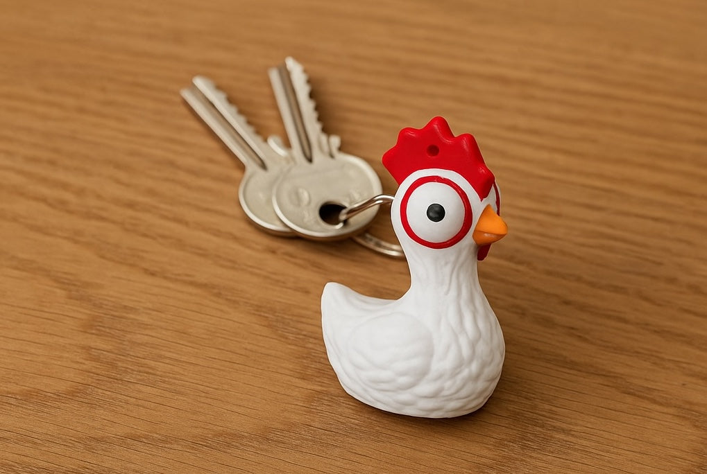 Funky Chicken Keychain – PLA Crafted, Bold & Uncluckin Cool!