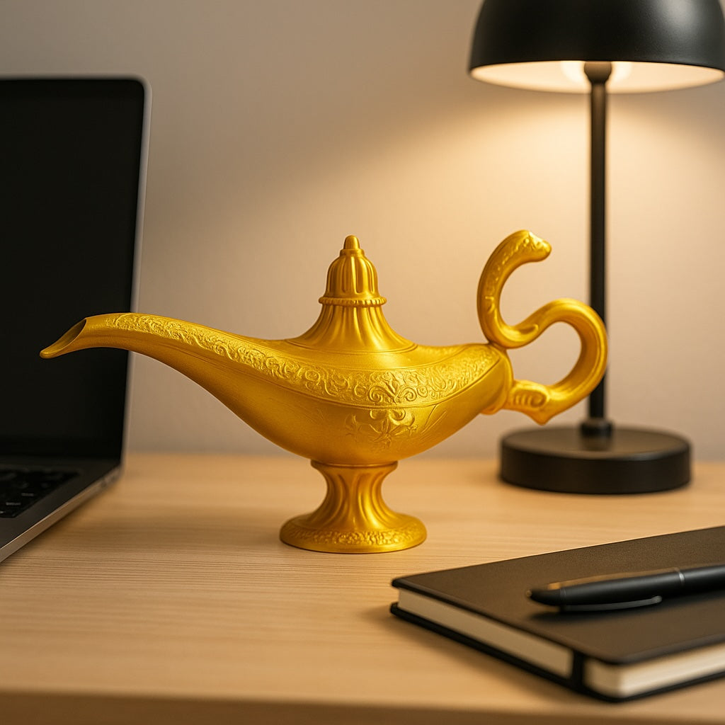 Golden Genie Lamp Desk & Décor Accent
