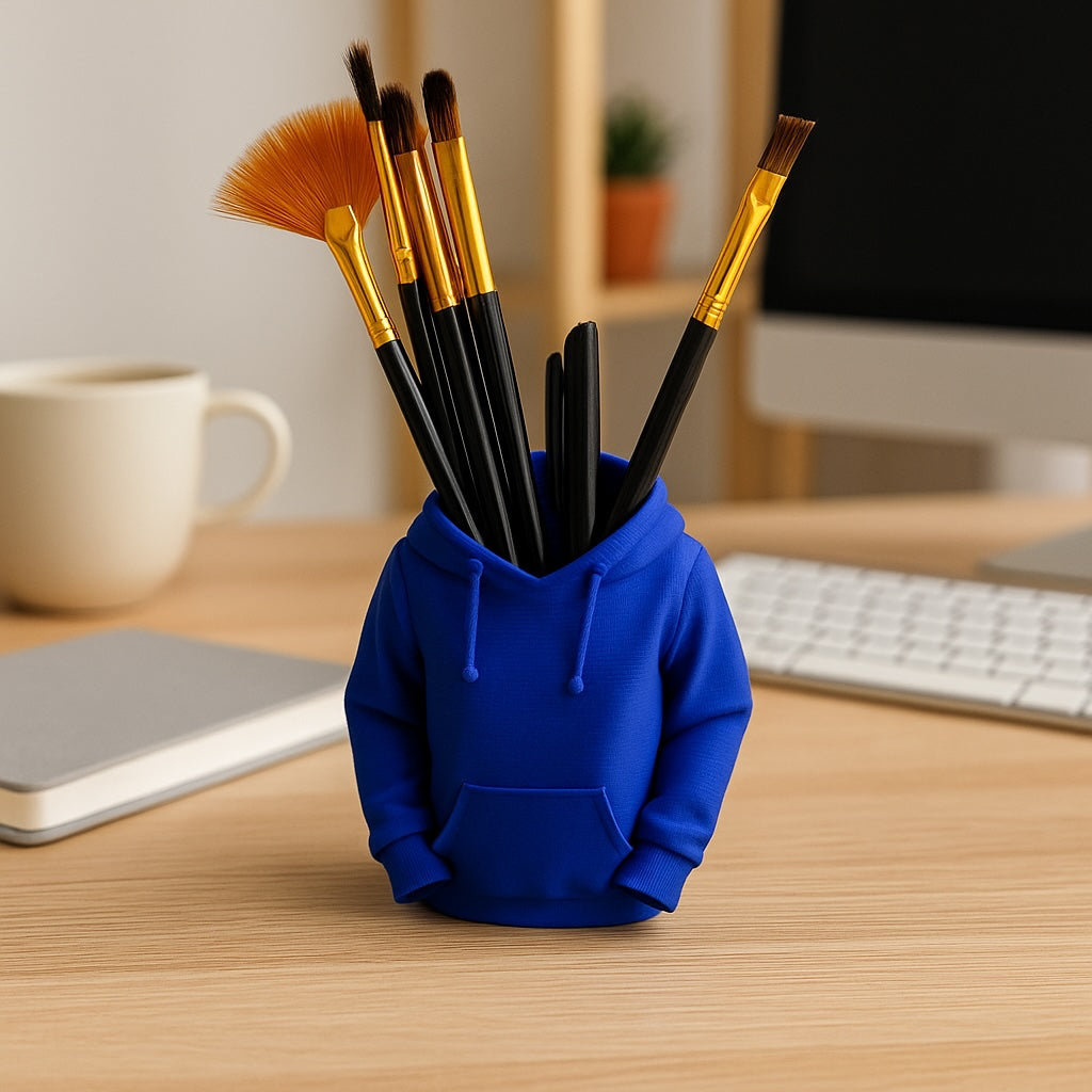Title: Hoodie Vibe Pen Holder – Quirky Desk Organizer for Creatives