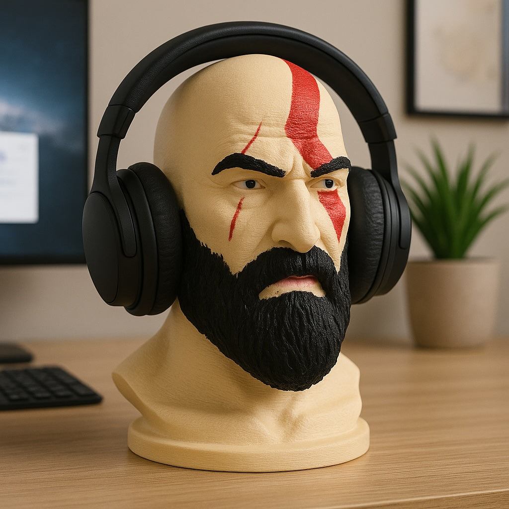 God of War Kratos Headphone Stand – Bold Desktop Organizer for Gamers