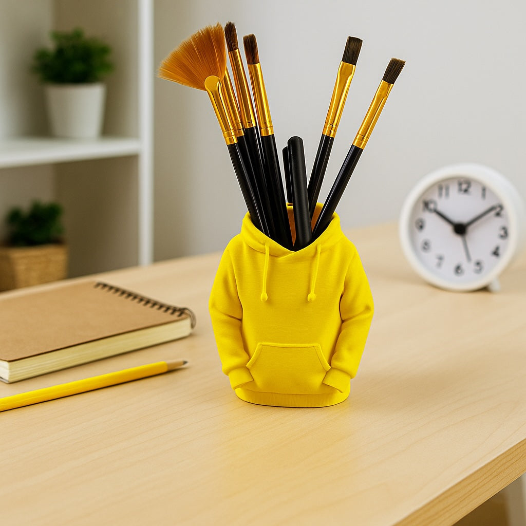 Title: Hoodie Vibe Pen Holder – Quirky Desk Organizer for Creatives