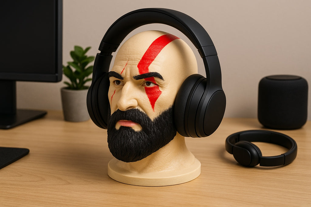 God of War Kratos Headphone Stand – Bold Desktop Organizer for Gamers