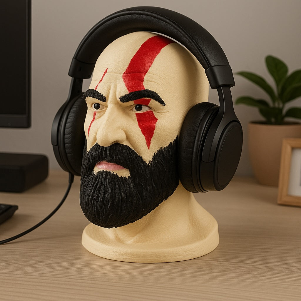 God of War Kratos Headphone Stand – Bold Desktop Organizer for Gamers