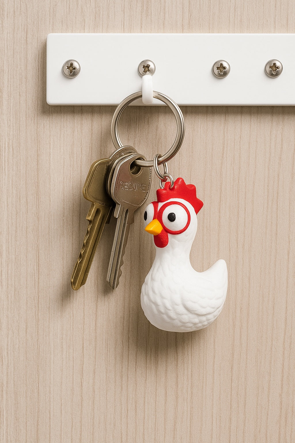 Funky Chicken Keychain – PLA Crafted, Bold & Uncluckin Cool!